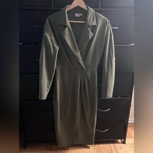 ASOS army green tulip long dress size 6. Brand new
